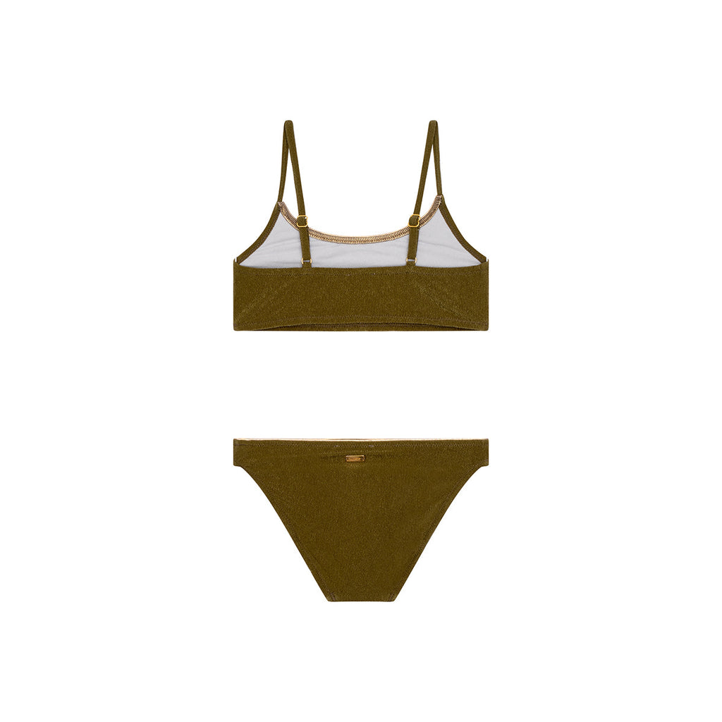 Maillot de bain deux pièces Ilona Kaki Terracotta junior