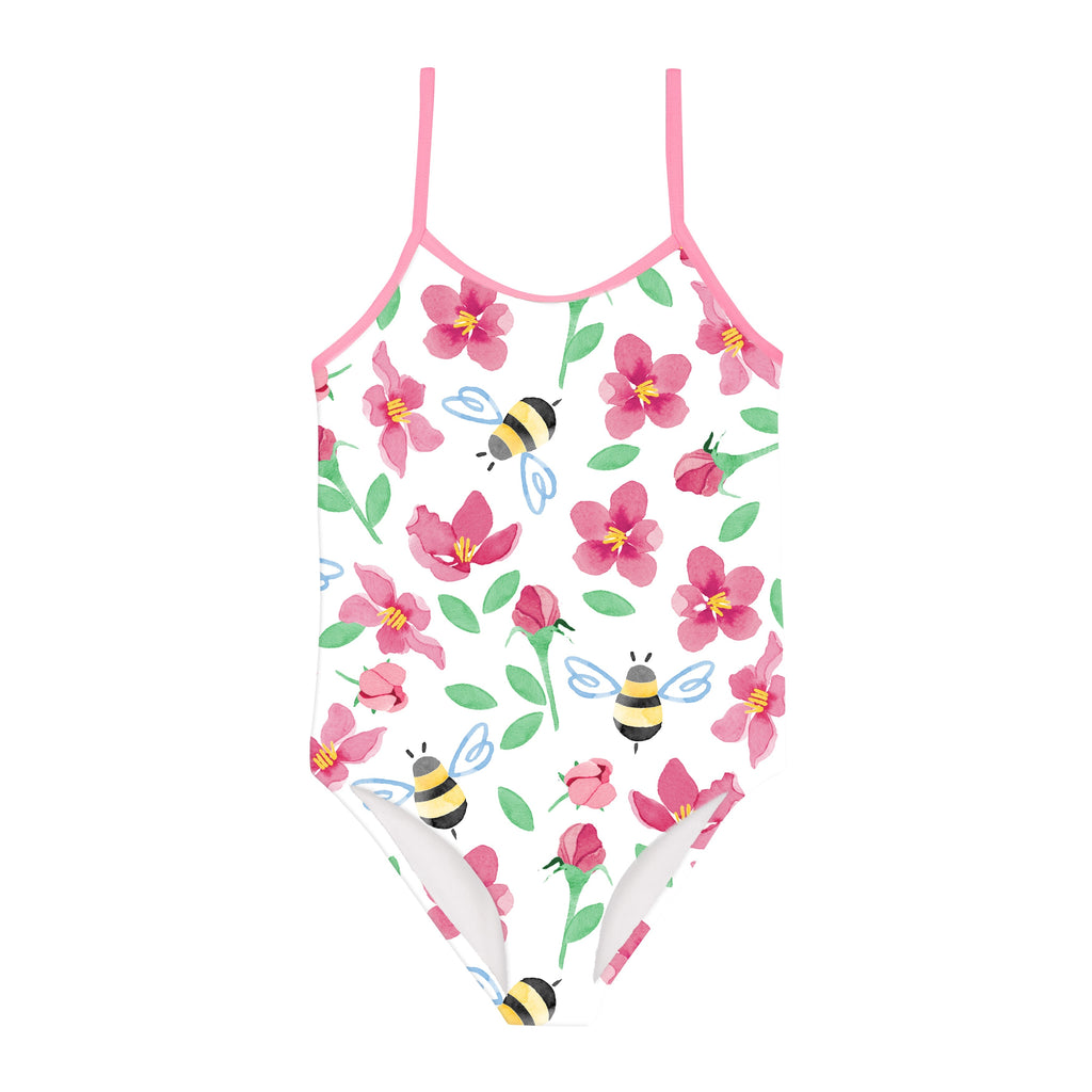 Maillot de bain enfant 1 pièce Anti UV imprimé Léa Bees