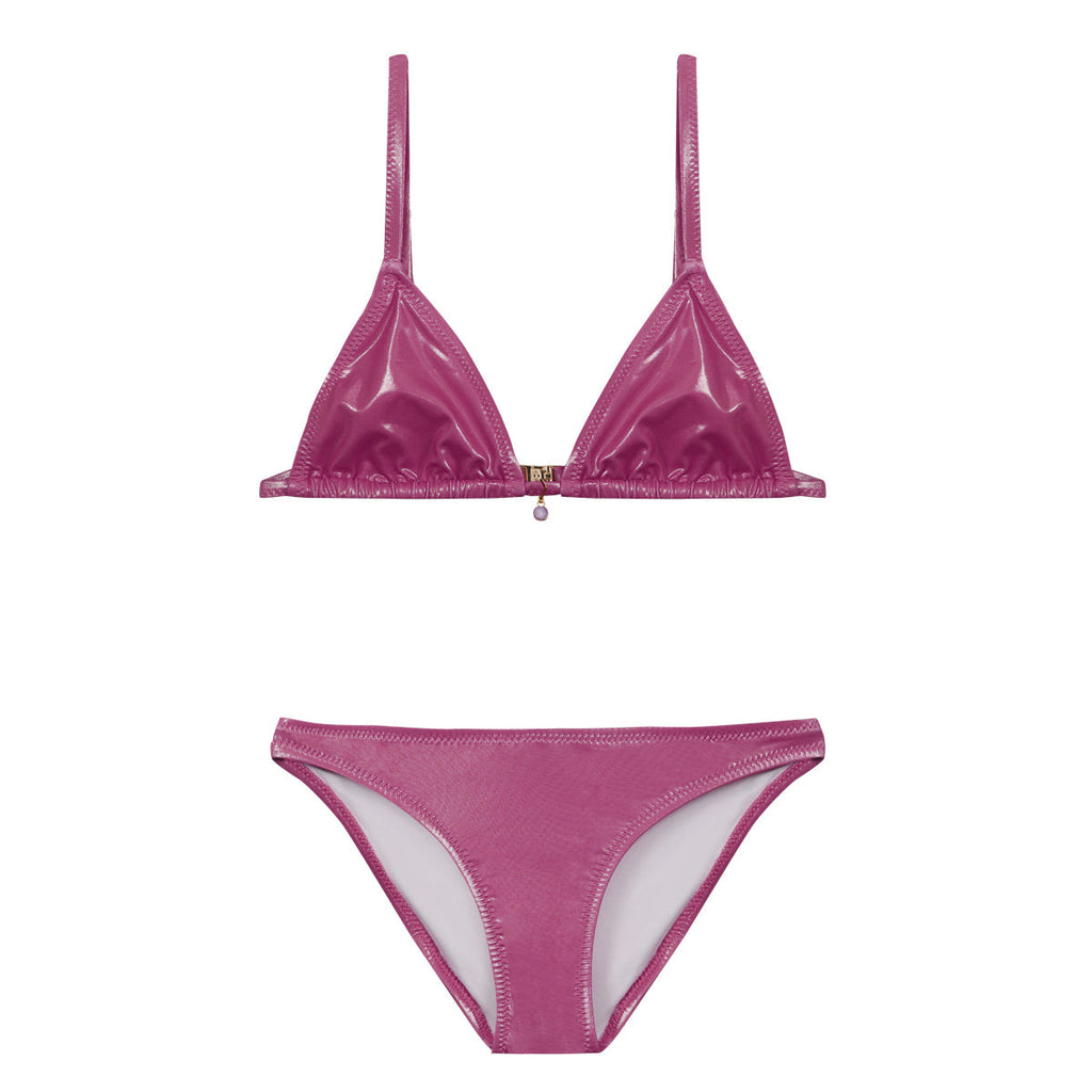 Maillot de bain Rosalie deux pièces Shiny Color Cassis