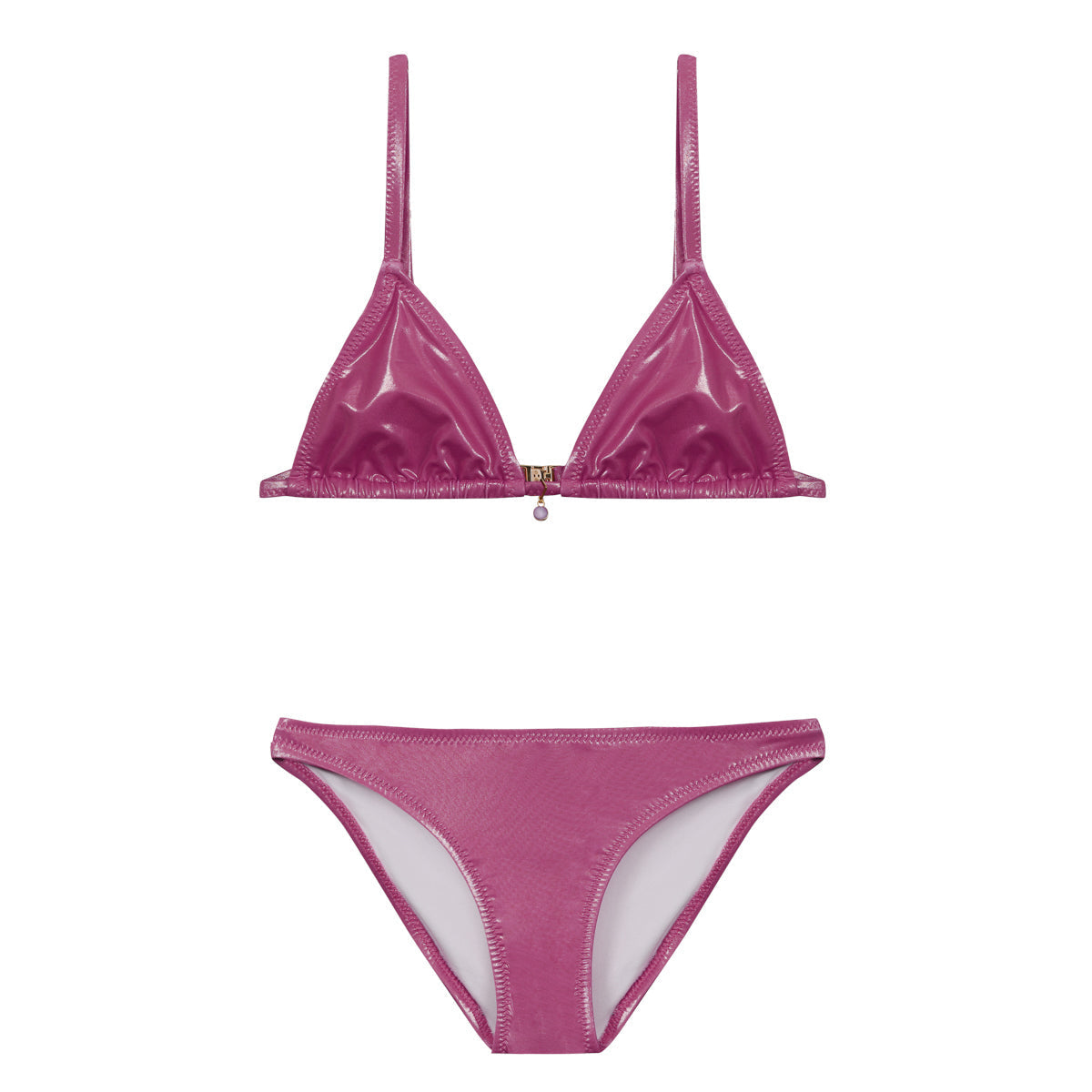 Maillot de bain Rosalie deux pièces Shiny Color Cassis