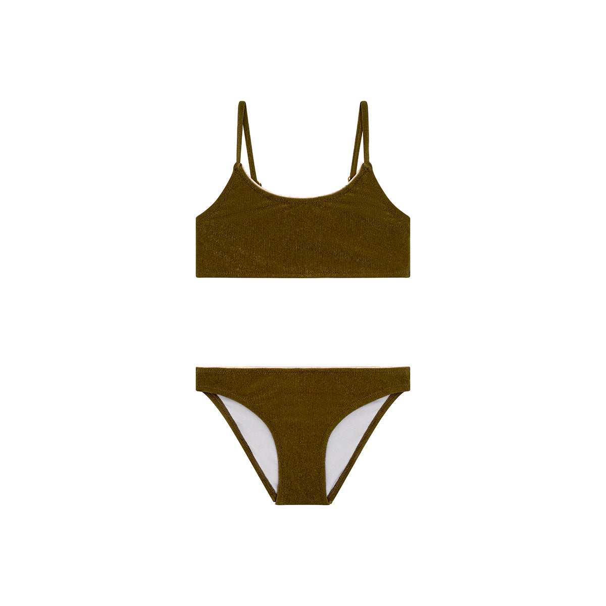Maillot de bain deux pièces Ilona Kaki Terracotta junior