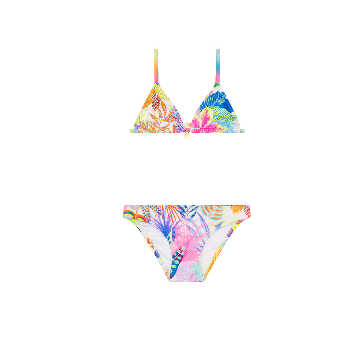 Maillot de bain deux pièces Savane print junior avec bijou