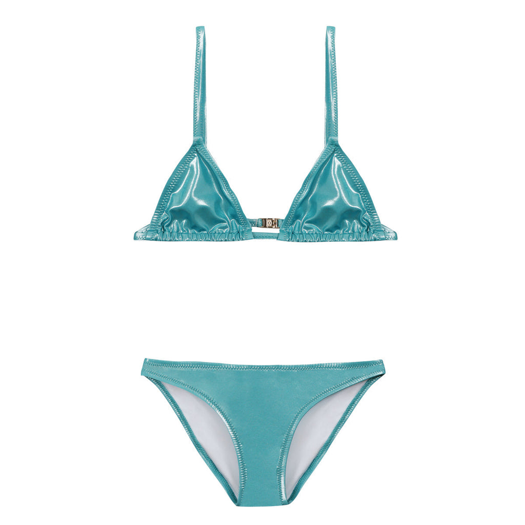 Maillot de bain deux pièces Shiny lagon junior