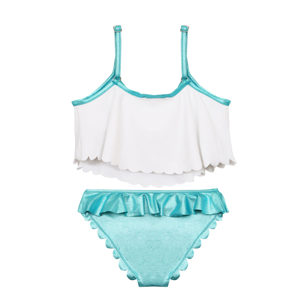 Maillot de bain deux pièces enfant anti UV imprimé Coquillage Coraline color