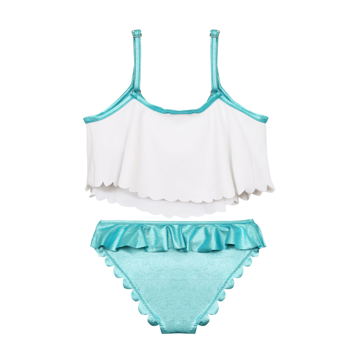 Maillot de bain deux pièces enfant anti UV imprimé Coquillage Coraline color