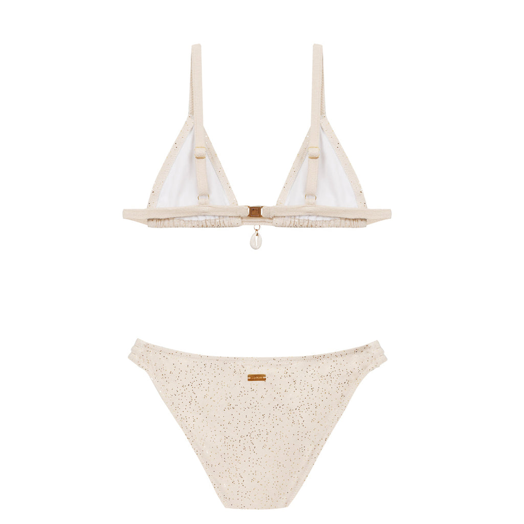 Maillot de bain SABIHA deux pièces Dain paillette or