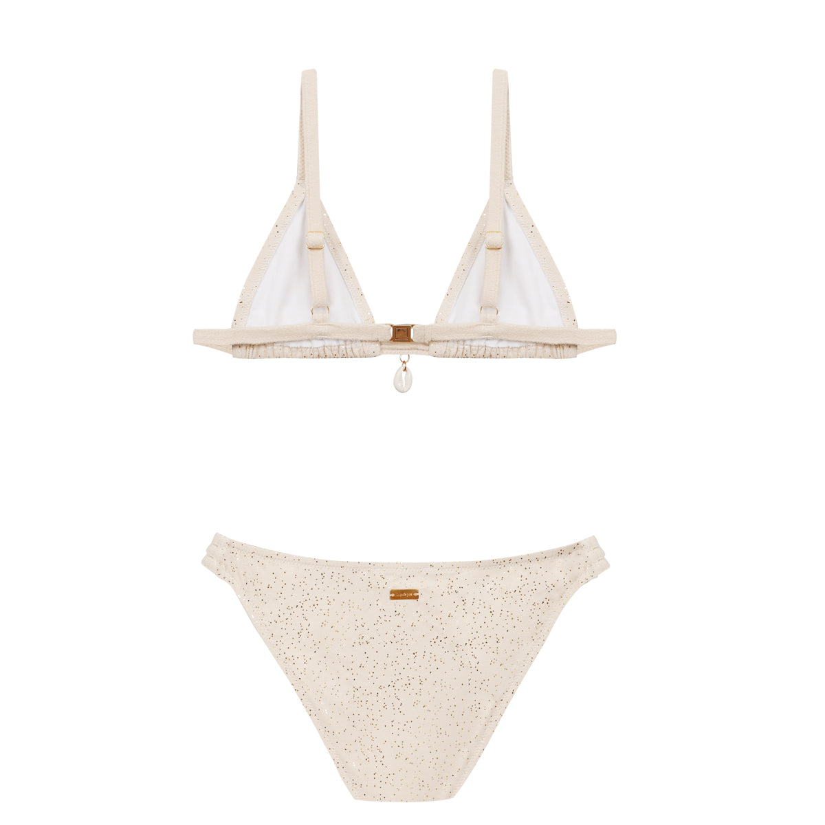 Maillot de bain SABIHA deux pièces Dain paillette or