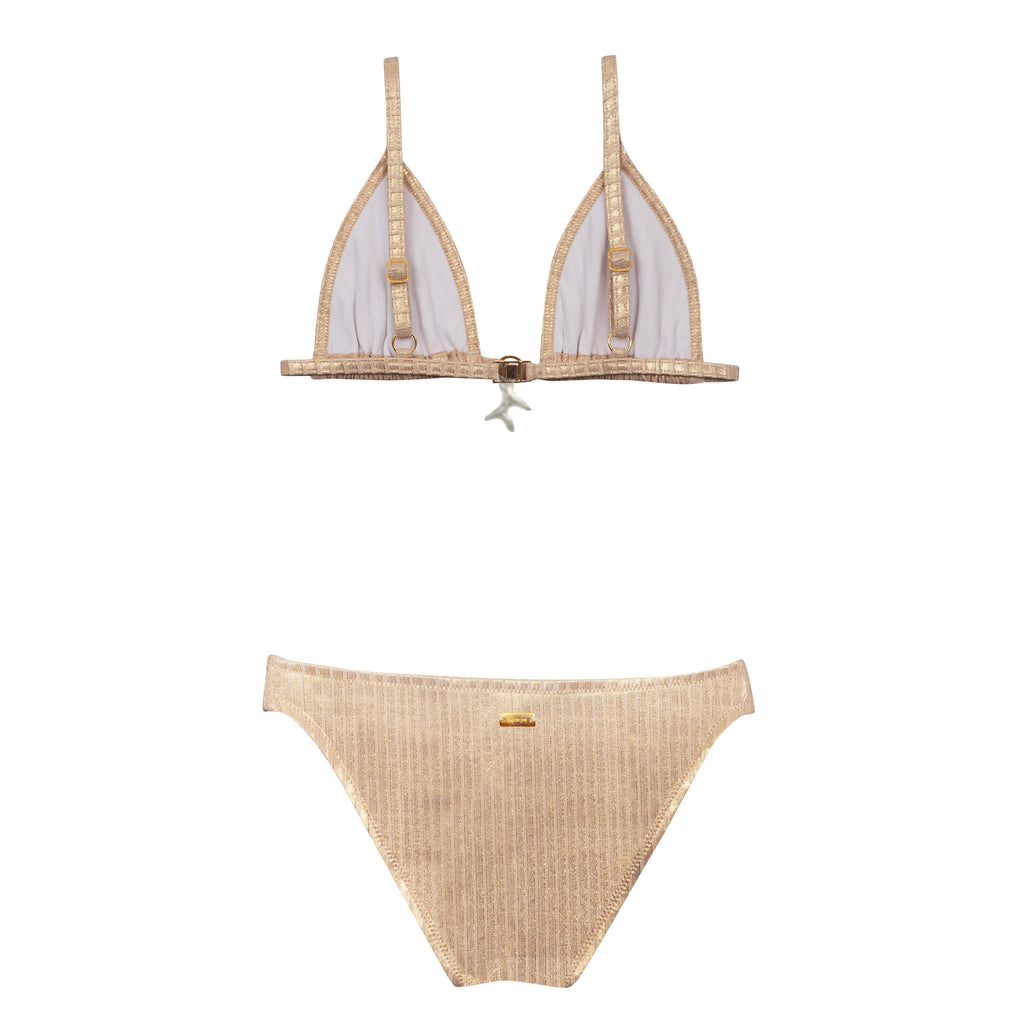 Maillot de bain deux pièces junior gold croisiere (bijoux corail)