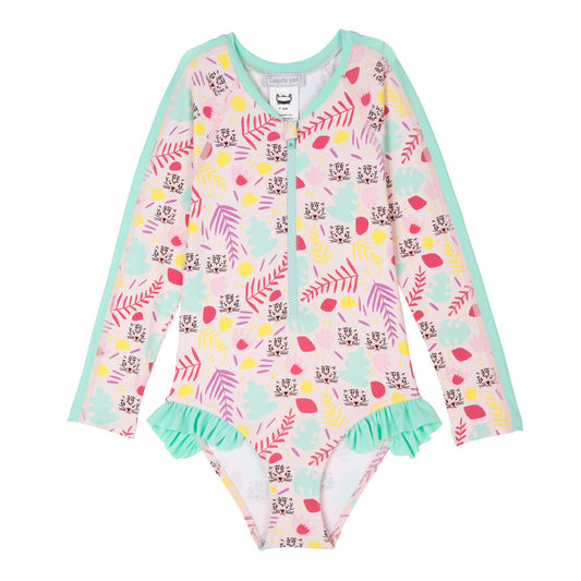 Combinaison de bain Anti UV Panthère rose Surfsuit
