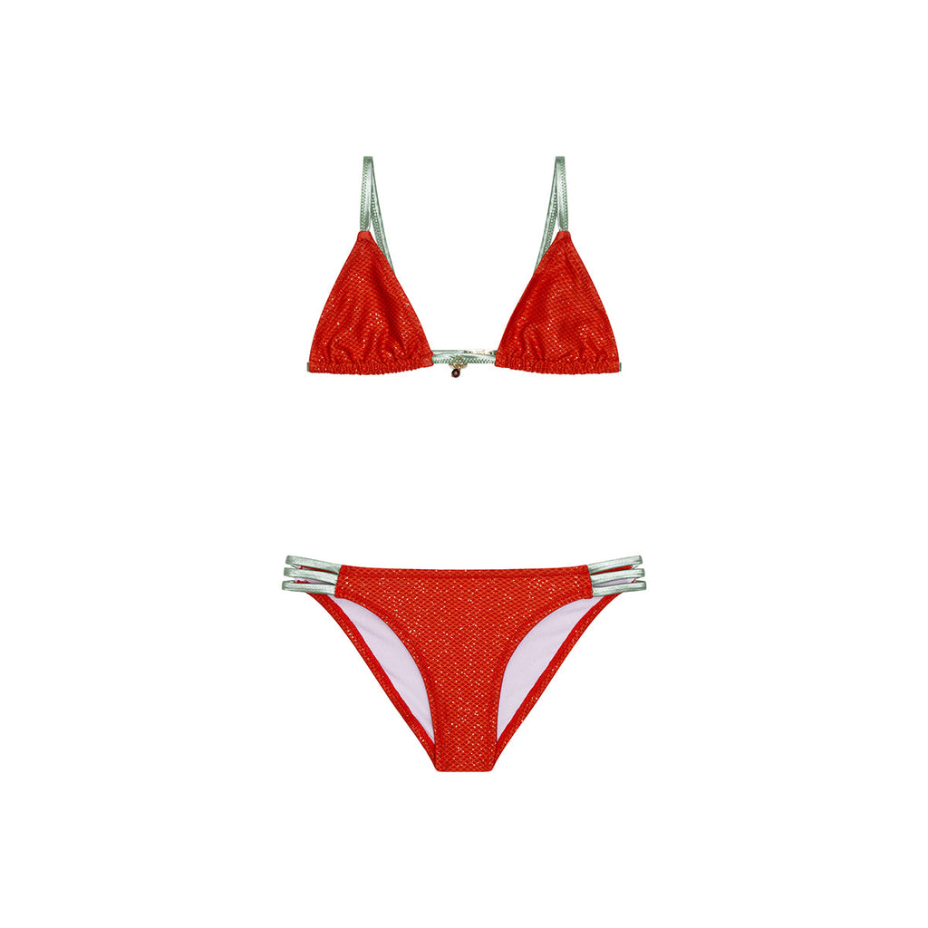 Maillot de bain deux pièces Sabiha terracotta junior